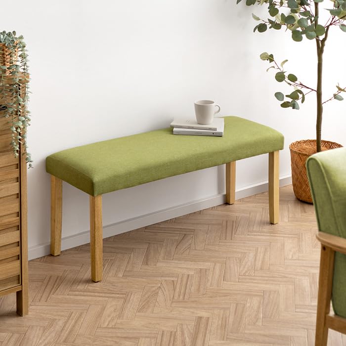 エア・リゾーム ダイニングチェア ダイニングベンチ 椅子 おしゃれ いす イス 食卓椅子 シンプルデザインベンチ WEST（ウェスト）ベンチ単品販売 グリーン×ナチュラル