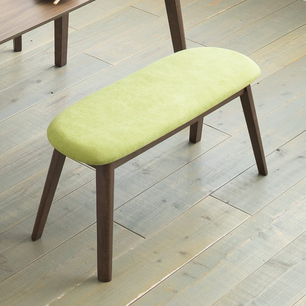 アイリスプラザ ダイニングベンチ 椅子 木製 インテリア DBS-430 幅90×奥行30×高さ43㎝ ウォールナットグリーン