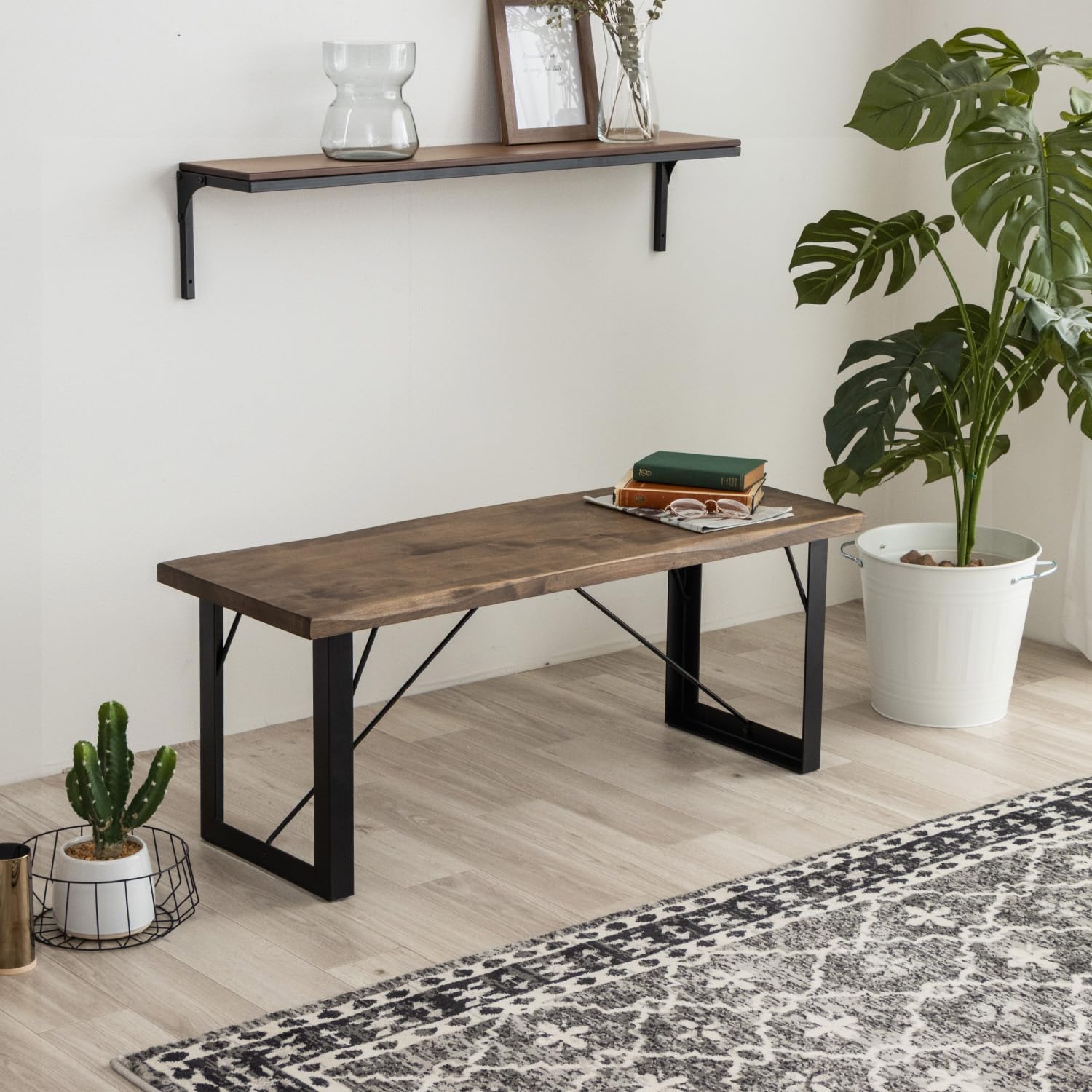 ベンチ ダイニングベンチ ダイニング 幅105cm 無垢 木製 長椅子 チェア オイル塗装仕上げ 2人掛け ベンチ幅105cm